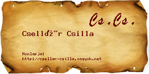 Csellár Csilla névjegykártya